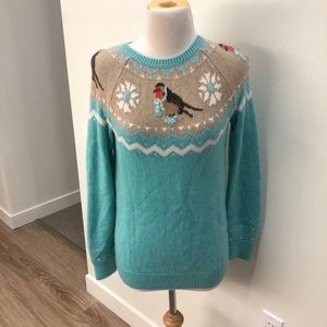 Talbots Fair Isle Snow Bird Sweater